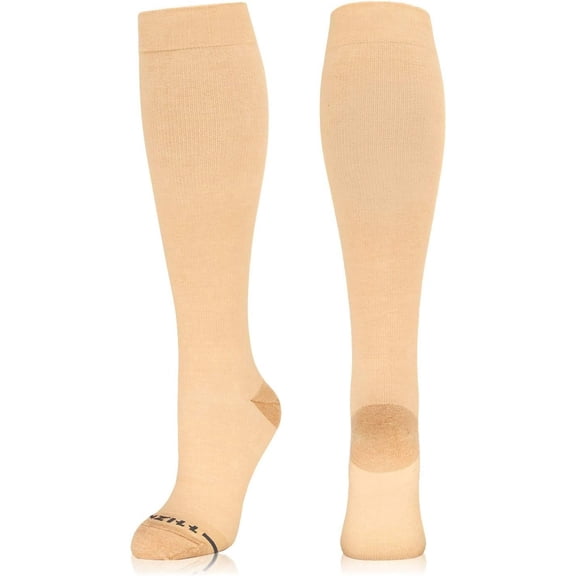NEWZILL Compression Dress Socks 15-20mmHg - Comfortable Cotton Rich Stockings with Copper, Ideal for Men & Women Running and Daily Wear