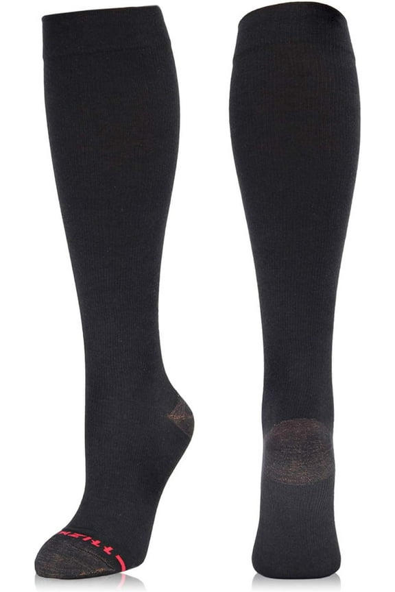 Compression Dress Socks, 15-20 mmHg, Cotton-Rich Knee-High Stockings for Men and Women