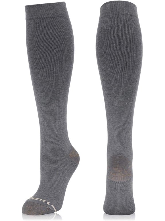 Compression Dress Socks 15-20mmHg - Comfortable Cotton Rich Stockings with Copper, Ideal for Men & Women Running and Daily Wear