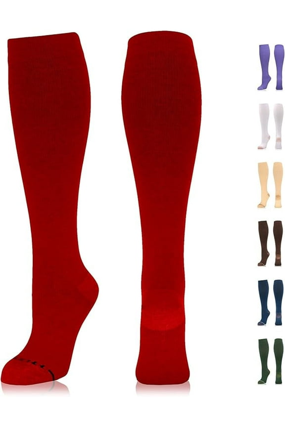 Compression Dress Socks 15-20mmHg - Comfortable Cotton Rich Stockings with Copper, Ideal for Men & Women Running and Daily Wear