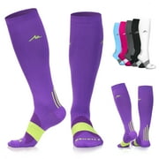 NEWZILL Medical Compression Socks for Women & Men Circulation 20-30 mmHg （Graduated Medical Compression）, Best for Running Athletic Hiking Travel Flight Nurses （Small/Medium）