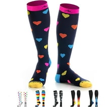 NEWZILL Medical Compression Socks for Women & Men Circulation 20-30 mmHg （Graduated Medical Compression）, Best for Running Athletic Hiking Travel Flight Nurses