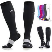 NEWZILL Medical Compression Socks for Women & Men Circulation 20-30 mmHg（Graduated Medical Compression）, Best for Running Athletic Hiking Travel Flight Nurses（Small/Medium）