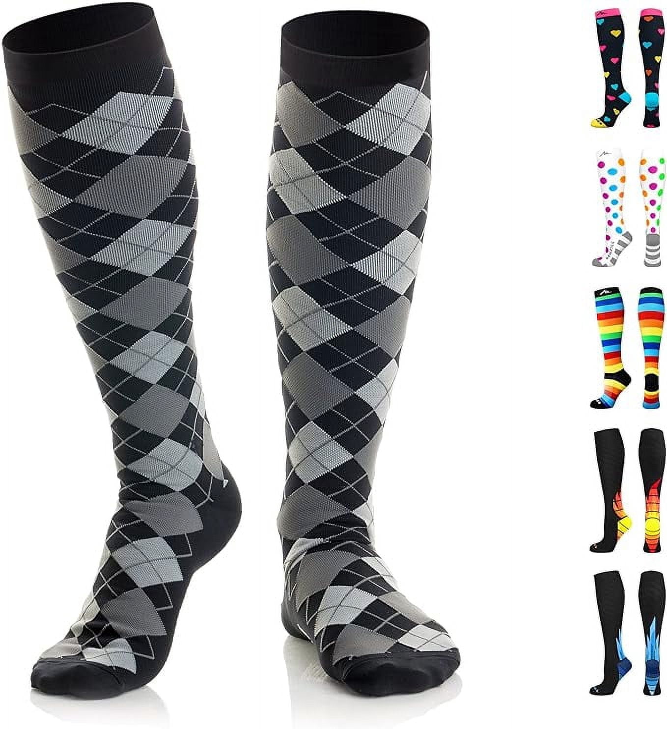 NEWZILL Medical Compression Socks for Women & Men Circulation 20-30 mmHg （Graduated Medical Compression）, Best for Running Athletic Hiking Travel Flight Nurses