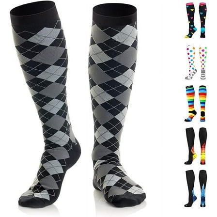 NEWZILL Medical Compression Socks for Women & Men Circulation 20-30 mmHg （Graduated Medical Compression）, Best for Running Athletic Hiking Travel Flight Nurses