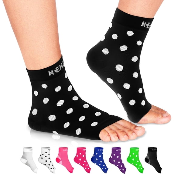 NEWZILL Plantar Fasciitis Socks with Arch Support, Eases Swelling & Heel Spurs, BEST 24/7 Foot Care Compression Sleeve, Ankle Brace Support, Increases Circulation, Relieve Pain Fast