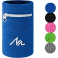thumbnail image 1 of NEWZILL Wrist Wallet (Wristband) with Zipper - Cotton sweatbands for men & women. Ideal for running, walking, basketball, football, tennis, hiking, workouts, and more., 1 of 6