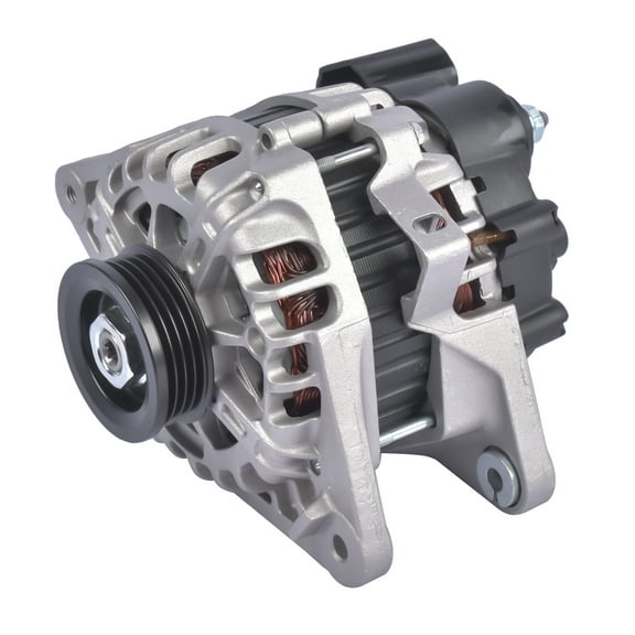 NEWZQ 12V 90A Alternator Fits Select: 2010-2012 Hyundai Accent Kia Rio Rio5 Sedan 1.6L L4 Silver 1Pc