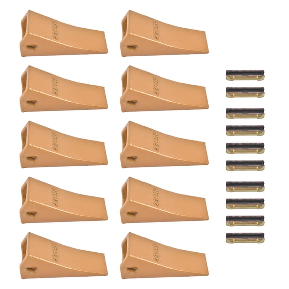 NEWZQ 230SP Casting Backhoe Bucket Teeth with TF23P Flex Pins for Use with Any 23 & 230 Series Adapters 23 & 230 Series Excavator 10 Pack