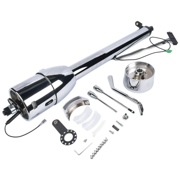 NEWZQ 28" Tilt Steering Column with 9 Bolt Style Wheel Adapter No Key for Automatic Transmission