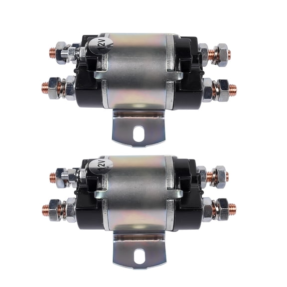 NEWZQ 2Pcs Gas Golf Cart Solenoid For Yamaha G1 6 Terminal 12 Volt 100A J17-81950-01 J1781950-01