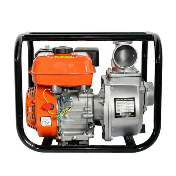 NEWZQ 3inch Gasoline Water Pump 4 Stroke 7.5HP Gas-Powered Semi-Trash Water Pump 1Pc