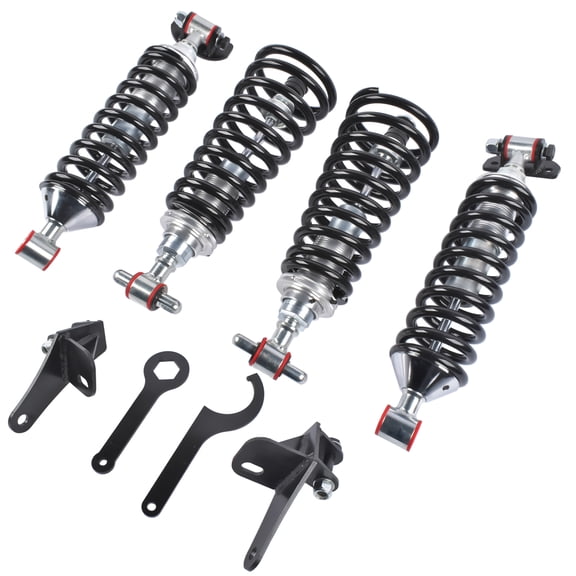 NEWZQ 500lbs Front / 300lbs Rear Coilover Conversion Set for GM G-Body Malibu Monte Carlo El Camino 1978-1988 SBC