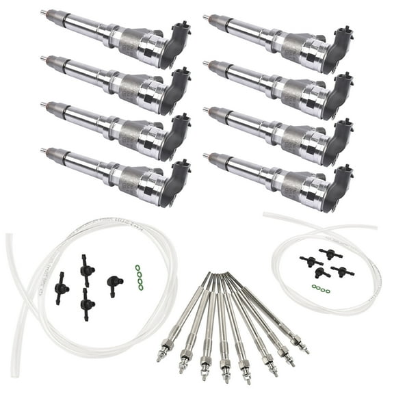 NEWZQ 8Pcs Diesel Fuel Injector Nozzle for Chevrolet Silverado GMC Sierra Pickup Van 6.6L V8 2007-10
