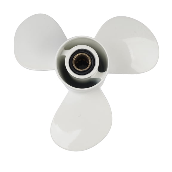 NEWZQ 9-7/8" x 10-1/2" Aluminum Propeller w/ 3-Blade for Yamaha Engines F25 20hp/25hp/30hp White 1Pc