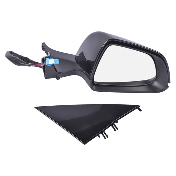 NEWZQ Front Left Power Fold Door Mirror Fits for 2017-2023 Tesla Model 3 Sedan Black 1Pc