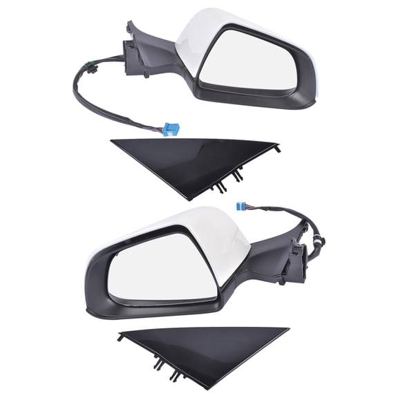 NEWZQ Front Left and Right Door Mirror Fits Select: 2017-2023 Tesla Model 3 Sedan White 2Pcs