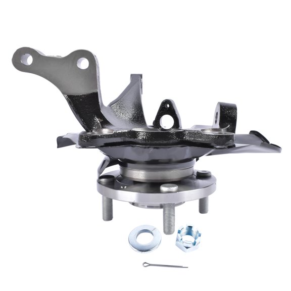 NEWZQ Front Right Steering Knuckle Fits Select: 2001-2006 Hyundai Elantra Hatchback Sedan Black 1Pc