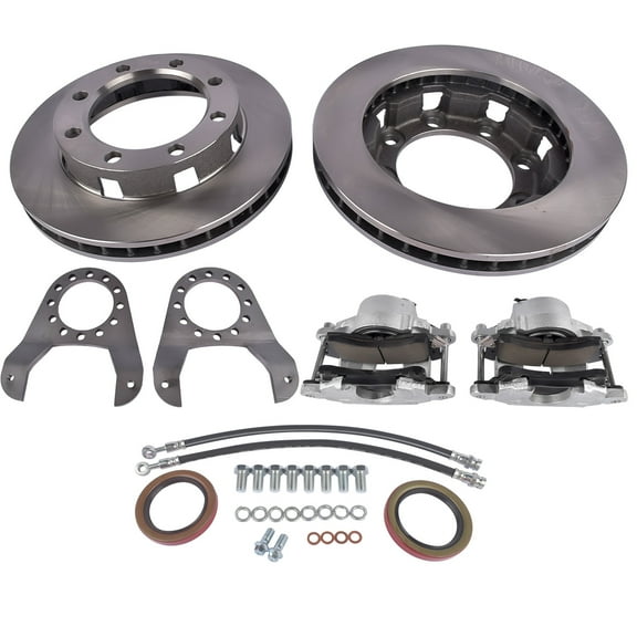 NEWZQ GM 14 Bolt Complete Disc Brake Conversion Kit for Chevy/ GM Full Float Single Rear Wheel Axle