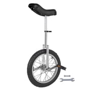 NEWZQ Height Adjustable Unicycle, 16 Inch Wheel Monocycle for Balance Exercise, Easy Assembly Singe Wheel Cycle for Circus Performance, Outdoor Fitness Silver