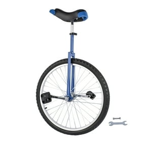 NEWZQ Height Adjustable Unicycle, 24 Inch Wheel Monocycle for Balance Exercise, Easy Assembly Singe Wheel Cycle for Circus Performance, Outdoor Fitness (Blue)