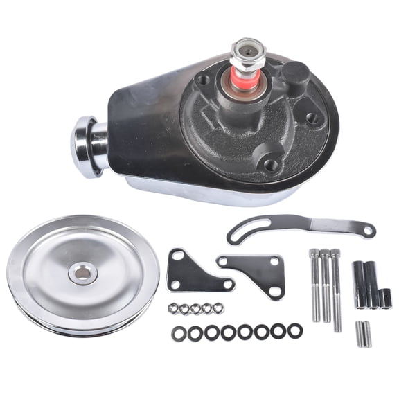 NEWZQ Power Steering Pump w/ Bracket Pulley for Small Block Chevy 265 283 305 327 350 383 400 Engines