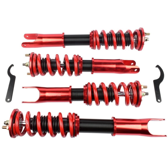 NEWZQ Replacement Coilover Spring and Shock Assembly for Honda S2000 Convertible 2002-2009 Red 4Pcs