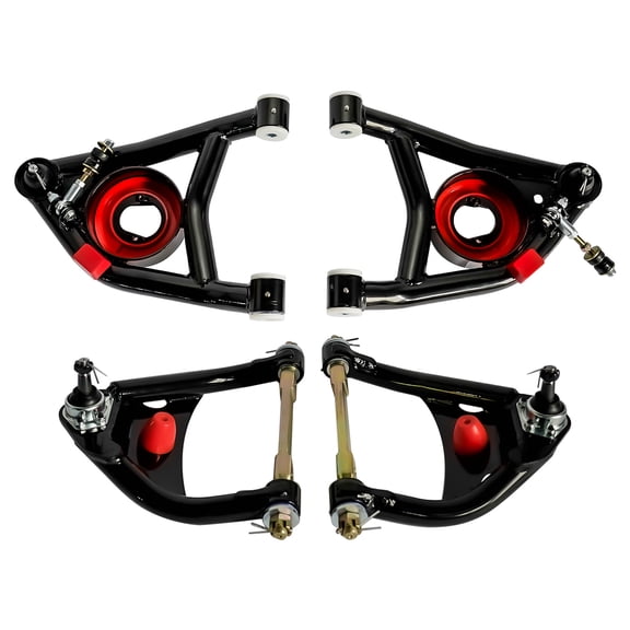 NEWZQ Upper and Lower Control Arm for Chevrolet El Camino Pontiac GTO Coupe Sedan 1964-1972 4Pcs