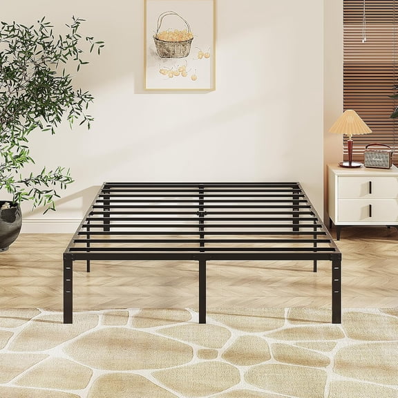 NEWto 12 Inch Full Bed Frame, Heavy Duty Metal Platform, No Box Spring Needed, Steel Slat Support, Easy Assembly, Noise-Free, 10.4 inch Underbed Storage Space, Black