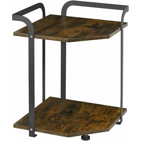 NEX 12"W x 12"D x 16.73"H 2-Shelf Freestanding Shelves, Brown