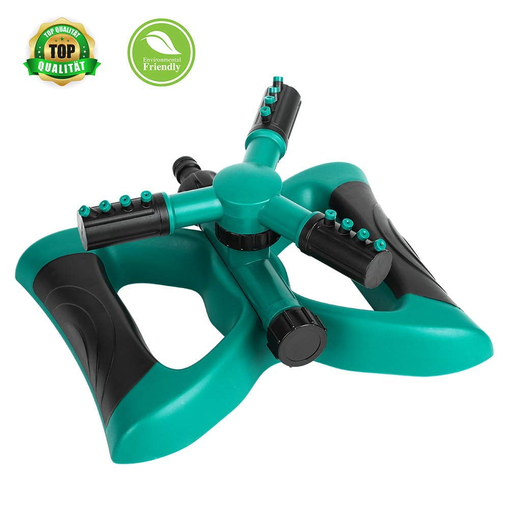 NEX 360 Rotating Lawn Sprinkler- Adjustable Lawn Irrigation System With Three Arm Sprinkler, 12 Built-in Spray Nozzles (NE-PL07-10)