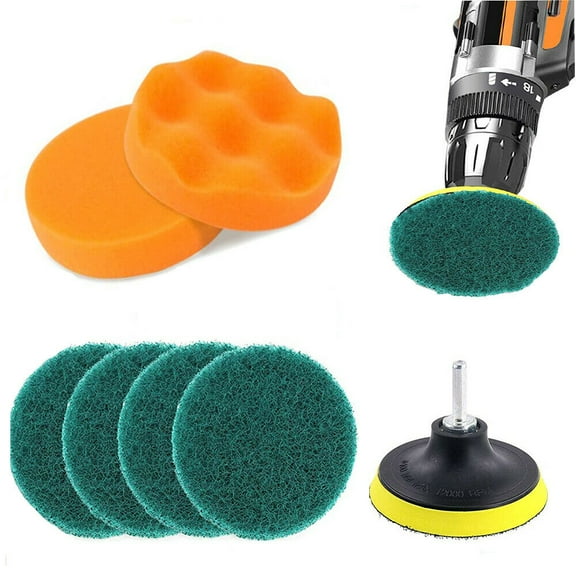 NEX 7Pcs Scrub Brush Drill Plastic Attachment Set Power Scrubber Deep Cleaning Kit Combo