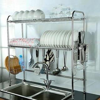  Premium Racks Professional Over The Sink Dish Rack - Fully  Customizable - Multipurpose - Large Capacity (Chromium Steel)