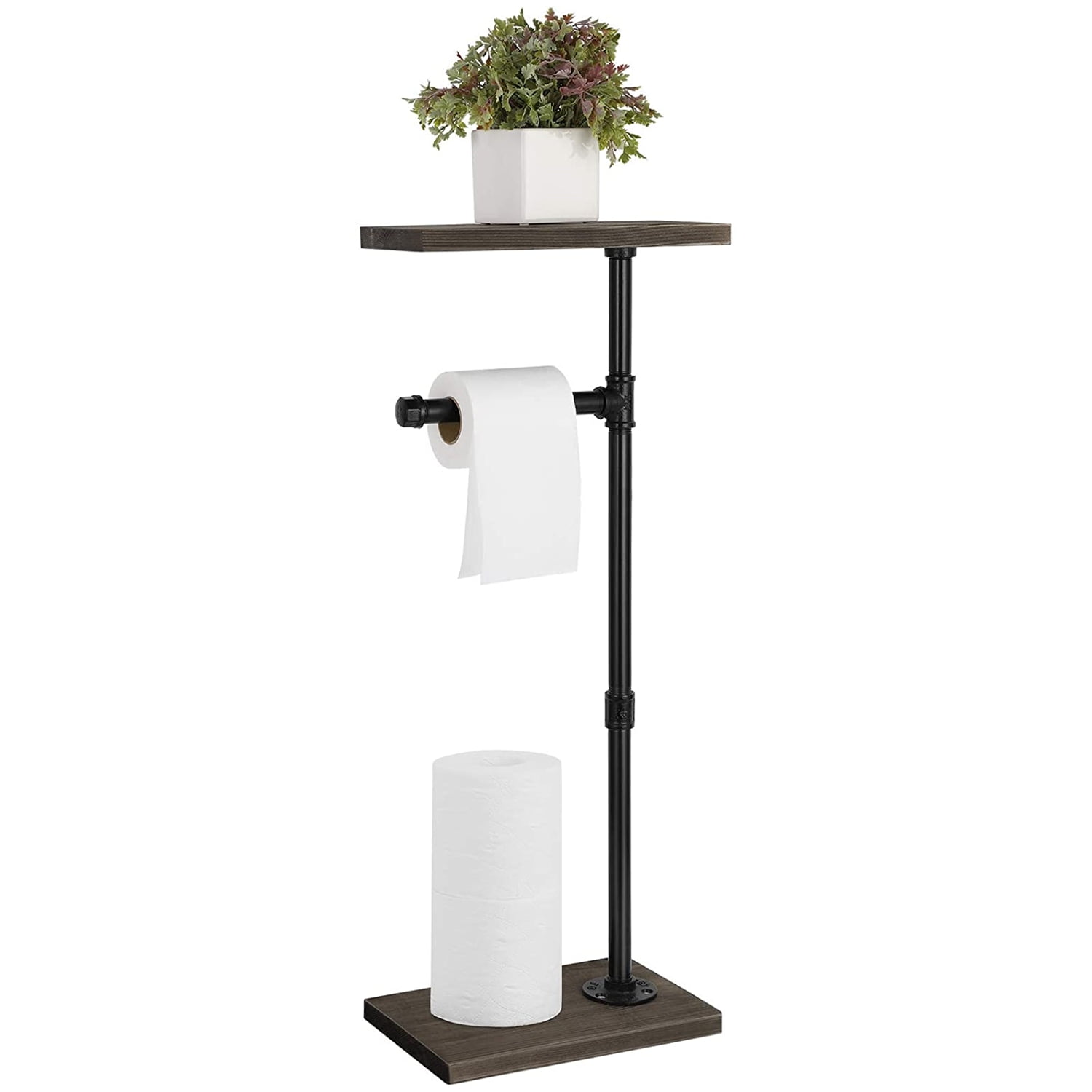 NEX Brown Commercial Toilet Paper Holder with Shelf