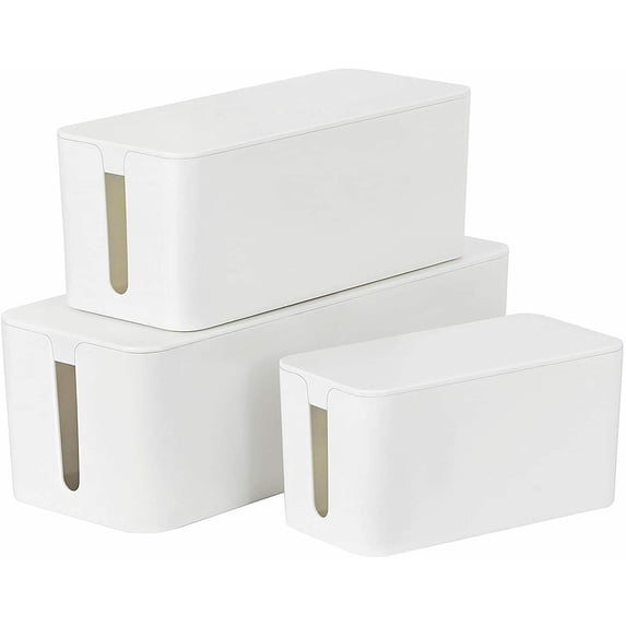 NEX Cable Management Boxes Organizer to Hide Wires & Power Strips.