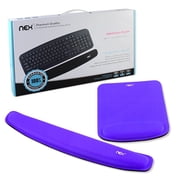 NEX Ergonomic Mouse Pad with Wrist Support, Memory Foam Keyboard Wrist Rest for Computer, Purple (NX-PAD005)