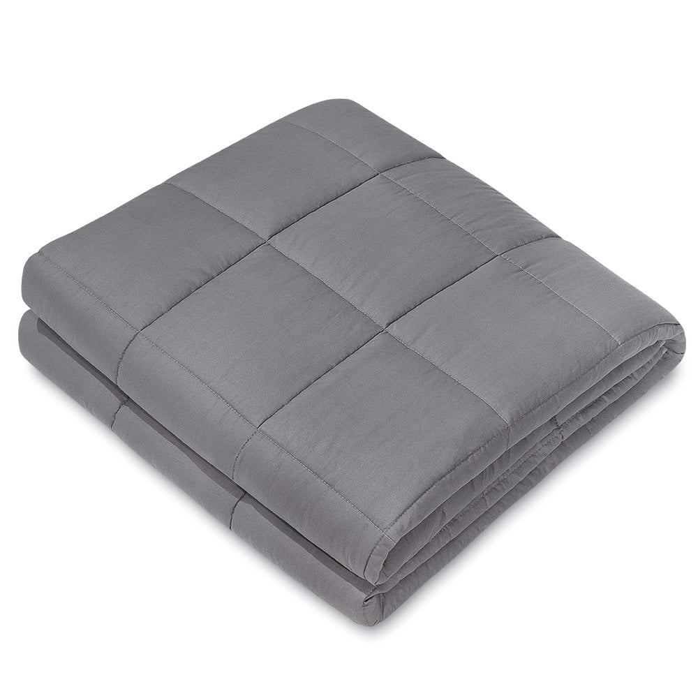 NEX Gray Cotton Bed Blanket, Queen