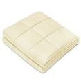 thumbnail image 1 of NEX Modern Beige Solid Print Cotton Bed Blanket, Queen, 1 of 3