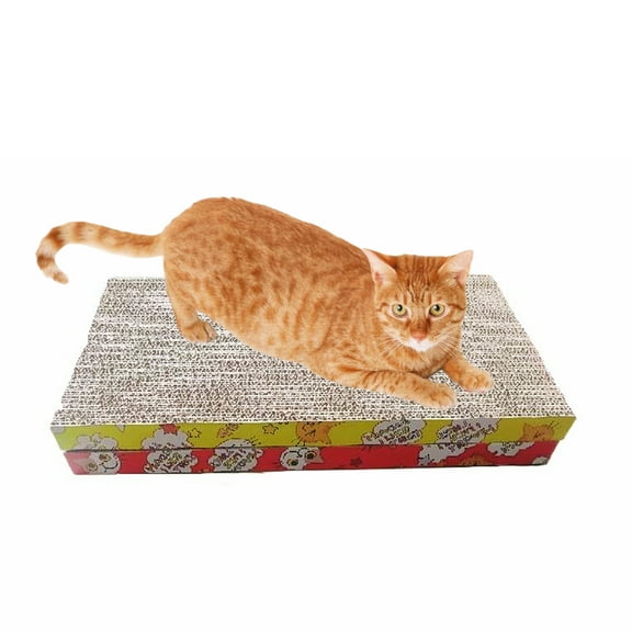 NEX Set of 2 Cat Scratcher Cardboard, Wide, Reversible