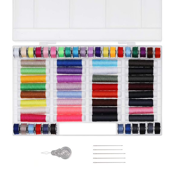 NEX 64 Piece Sewing Thread Kit Assorted Spools Needles Travel Kit