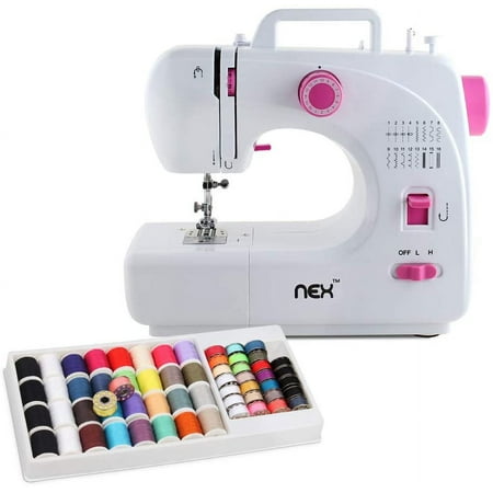 NEX Sewing Machine 16 Built-in Stitch with 60 Pcs Threads, Reverse Stitching