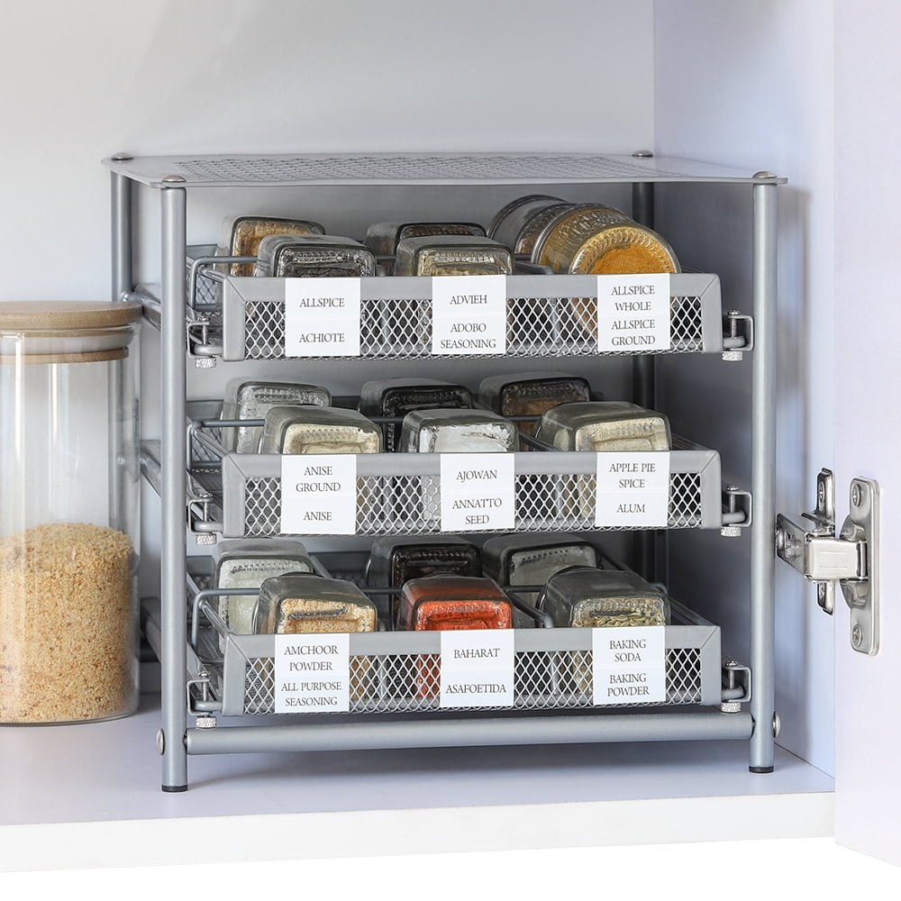 Transparent Three-layer Drawer Expandable Seasoning Storage Rack, Spice And  Seasoning Rack For Cabinet, Spice Organizer Rack, Household Storage  Supplies - Temu