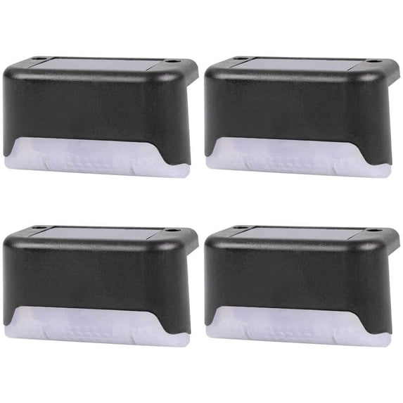 NEX White Solar Deck Light, Waterproof, 4 Pack