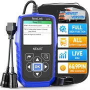 NEXAS Heavy Duty Truck Scanner Full System Diesel Truck Diagnostic Scan Tool, Code Reader Read & Clear Fault Codes for for 12V Car & 24V Truck, Lifetime Free Update
