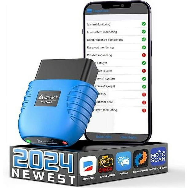 NEXAS NexLink Bluetooth 5.0 OBDII Scanner for iPhone & Android