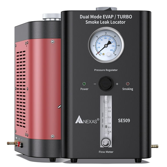 NEXAS SE509 Automotive Smoke Machine Leak Detector for Vacuum Exhaust Leak Detection, Dual Mode EVAP Turbo Automotive Smoke Tester Tools Kit with Built-in 2 Air Pump, Pressure Regulator, Flowmeter