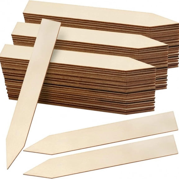 NEXAVKPR 100Pcs Wooden Yard Stake Sigh Post for Fence Yard Farm for Plant Support Stake