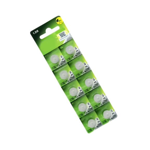 NEXAVKPR 10Pcs AG13 Button Cell Batteries 1.5V LR44 A76 357 357A LR1154 SR1154 SR44