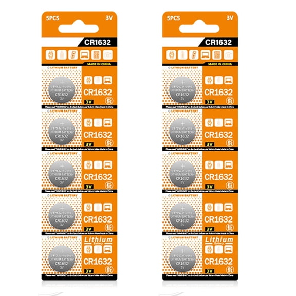 NEXAVKPR 10Pcs BR1632 DL1632 3V Lithium Coin Cell Batteries for Watches and Gadgets
