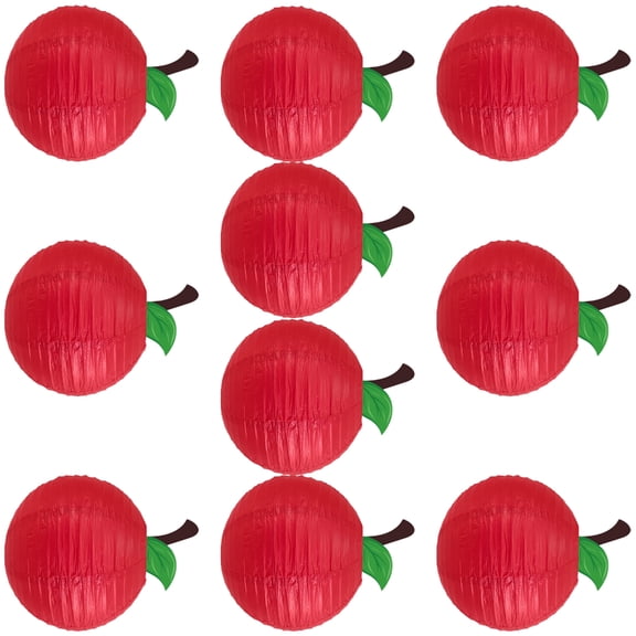 NEXAVKPR 10Pcs Fruit Paper Lamp Ornament Folding Paper Lanterns Classroom Decoration